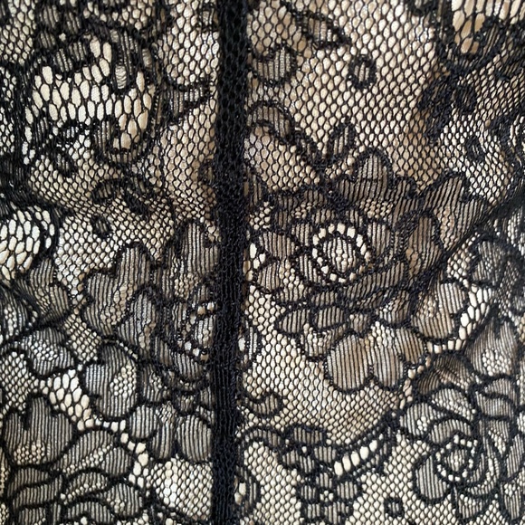 Suzy Shier Black Lace Nude Lined Sleeveless Party Dress- Sz-S - Picture 9 of 16